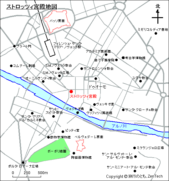 ストロッツィ宮殿地図