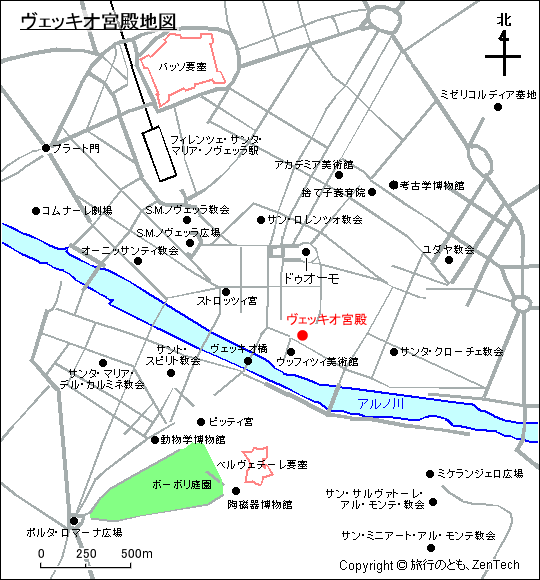 ヴェッキオ宮殿地図
