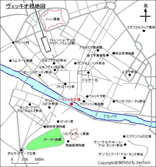 ヴェッキオ橋地図
