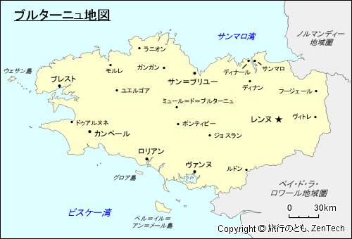 ブルターニュ地図