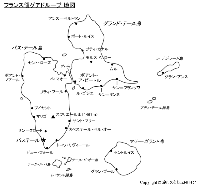 グアドループ地図