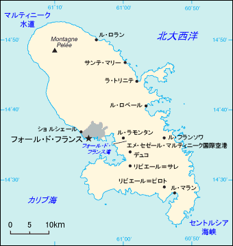 フランス領マルティニーク地図