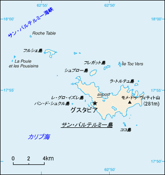 フランス領サン・バルテルミー地図