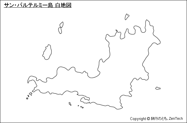 サン・バルテルミー島 白地図