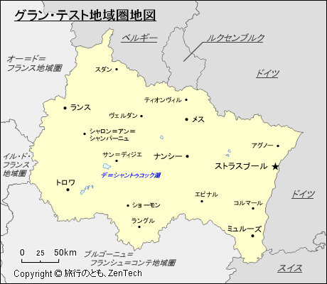 グラン・テスト地域圏地図