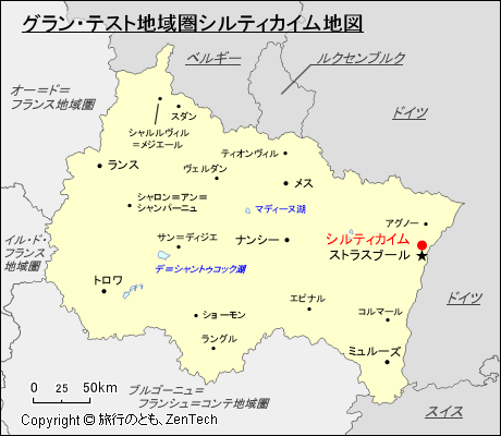 グラン・テスト地域圏シルティカイム地図