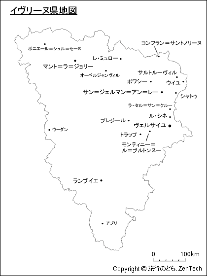 イヴリーヌ県地図