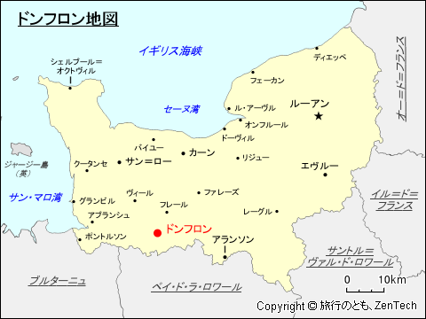 ノルマンディにおけるドンフロン地図