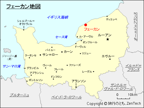 ノルマンディにおけるフェーカン地図