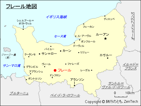 ノルマンディにおけるフレール地図