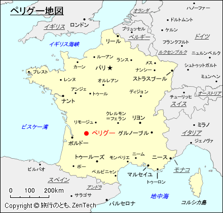 ペリグー地図