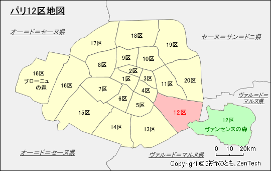 パリ12区地図