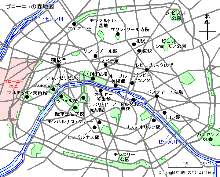 ブローニュの森地図