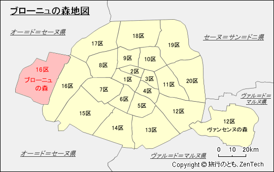 ブローニュの森地図