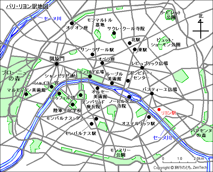 パリ・リヨン駅地図