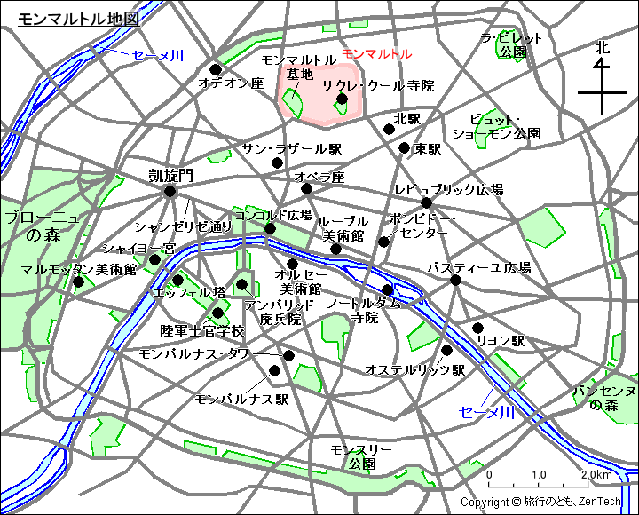 モンマルトル地図