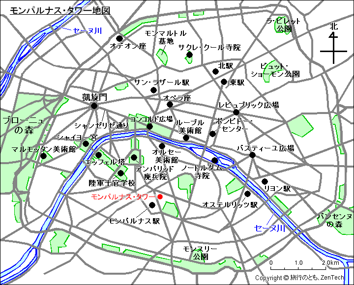 モンパルナス・タワー地図