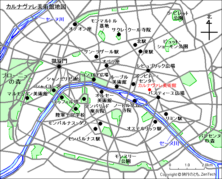 カルナヴァレ美術館地図