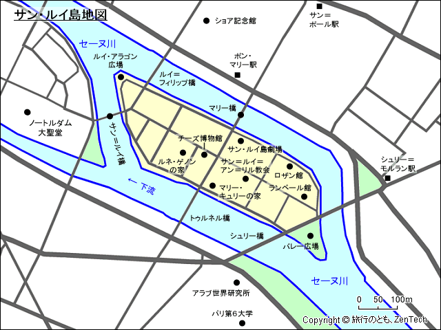 サン・ルイ島地図