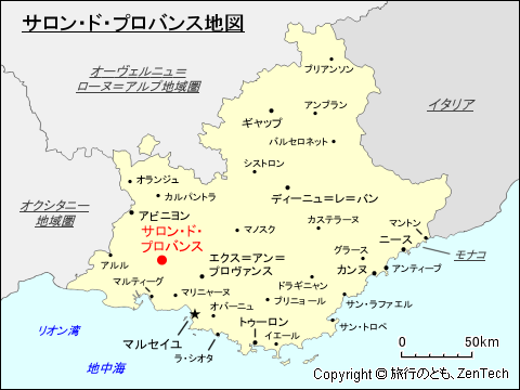 サロン・ド・プロバンス地図