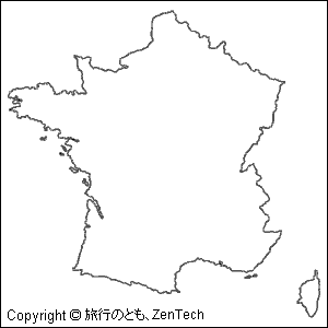 フランス白地図 小サイズ