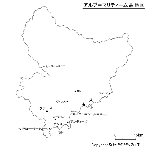アルプ＝マリティーム県 地図
