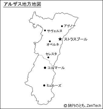 アルザス地方地図