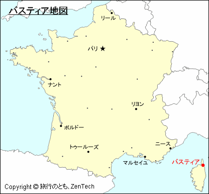 バスティア地図