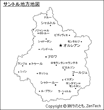 サントル地方地図