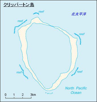 クリッパートン島地図