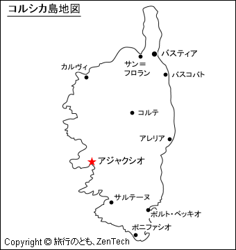 コルシカ島地図