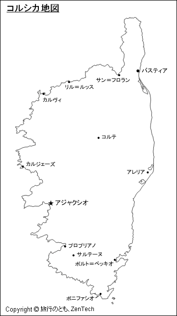 コルシカ地図