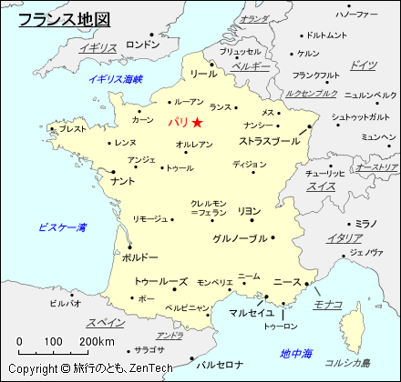 フランス地図