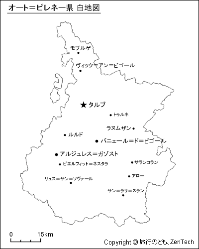 オート＝ピレネー県 地図