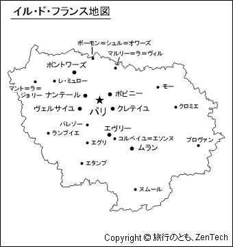 イル・ド・フランス地図
