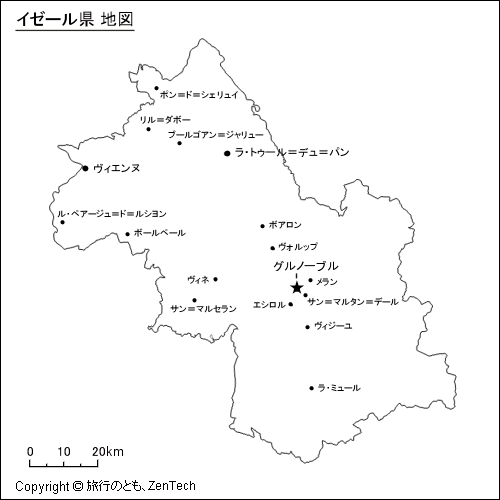 イゼール県 地図