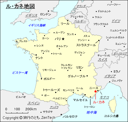 ル・カネ地図