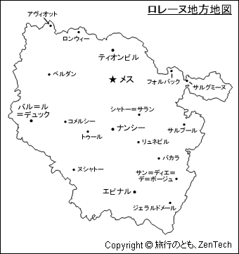 ロレーヌ地方地図