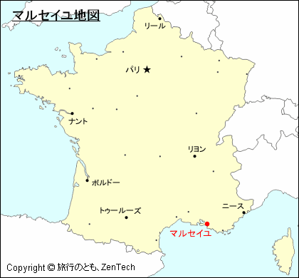 フランスにおけるマルセイユ地図