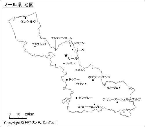 ノール県 地図