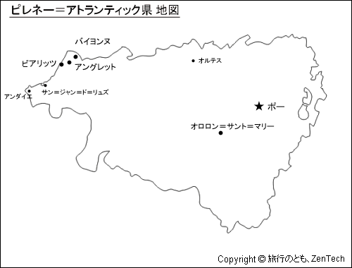 ピレネー＝アトランティック県 地図