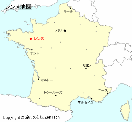 レンヌ地図