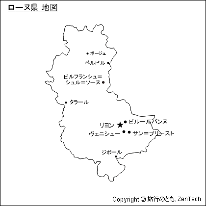 ローヌ県 地図