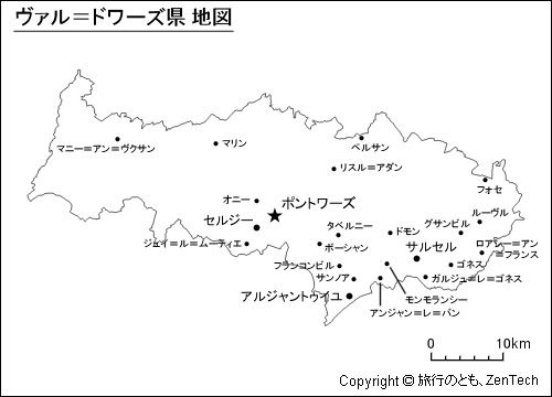 ヴァル＝ドワーズ県 地図