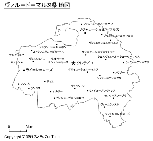 ヴァル＝ド＝マルヌ県 地図