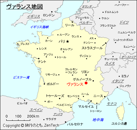 ヴァランス地図