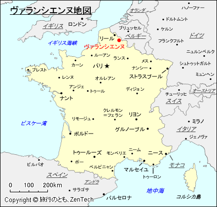 ヴァランシエンヌ地図