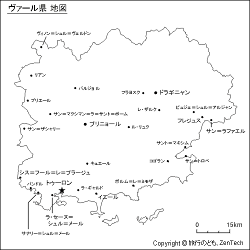ヴァール県 地図