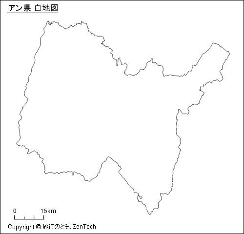 アン県 白地図