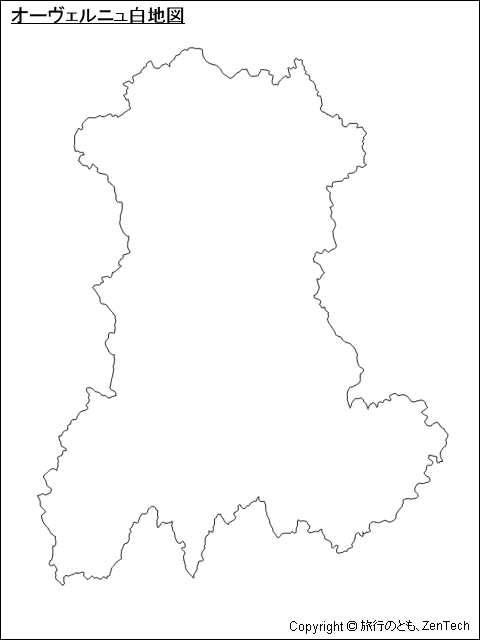 オーヴェルニュ白地図